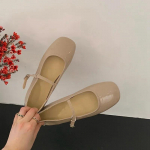 Mood kevadsuvi Mary Jane'i kingad Naiste pehme tallaga vabaaja kleit Balletikingad &uuml;mmarguse varbaga madalad, Zapatos De Mujer 2025 33 khaki