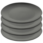 4 tk mustast melamiinist taldrikun&otilde;u peok&ouml;&ouml;gitarbeks l&otilde;unas&ouml;&ouml;gi eelroa p&otilde;hjaga grill-&otilde;htus&ouml;&ouml;giks must