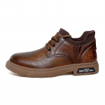 Moodsad Retro Pahkluu Oxford Kingad Ehtne Nahk Meeste Paksude Tallad Saapad Saapad Paelad V&auml;ljas Mootorratta Saapad &Auml;ri Tossud Botas 38 pruun