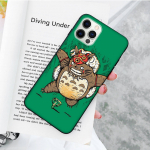 JW56 Armas Totoro Anime Must Pehme &Uuml;mbris Xiaomi Poco X6 X4 M5 M6 F5 F6 C65 C55 C50 C51 C40 Pro Redmi 14C A3X 13C 12C 11T 10A 9C Note 7 6 8A Plus jaoks Xiaomi 11T Pro aero