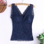 Naiste seksikas pitsist camisole vest rinnapatjadega &ndash; &otilde;huke, keskmine/pikk, hingav suvepesu 3XL