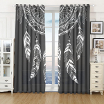 2 tk Akna Kardin Boho Unep&uuml;&uuml;dja Kardinad Boheemlaslik Pimendav Akna Kardin T&uuml;drukutele Lastele Naistele Magamistuppa Sulg W50H130(CM)x2&Hook