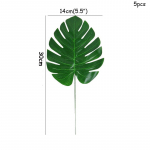 Kunstlikud troopilised peopesalehed Monstera lehed Suvine troopiline pidu Kilpkonnalehed Hawaii pulm Kodu Luau Rand V&otilde;lts taimed