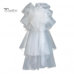 Pruudiloor Valge mitmekihiline tuttidega pulmapeakatted Peen pruudiloor Igap&auml;evased peoloored v&auml;ljas&otilde;iduks m&otilde;eldud juuste aksessuaarid valge