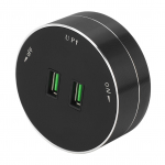 Juhtmevaba toitejuhtme adapter kahe USB-pordiga, multifunktsionaalne &uuml;mmargune pistikuadapter valgusindikaatoriga