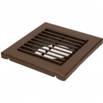 Grille d'a&eacute;ration KOTARBAU l&auml;bim&otilde;&otilde;t 100 mm ronde ABS Moustiquaire &otilde;huv&otilde;re Entr&eacute;e d'air Lamelles Salle de bain WC Cuisine Brun