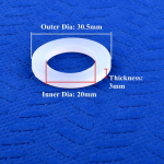 10 tk/partii toidukvaliteediga silikoontihend ID2 ~ 50 mm OD5 ~ 70 mm k&otilde;rge temperatuurikindlusega tihendir&otilde;ngas veejaoturi veetoru liite tihend 20*30.5*3mm (10 Pieces)