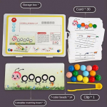 Puidust Caterpillar Clip Beads M&auml;ngud Montessori m&auml;nguasi V&auml;rvide sobitamine Kihelkonna &otilde;ppimine Peenliigutuste Treening Hariv laste m&auml;nguasi