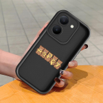 Pehme silikoonist ruudukujulise redeli mustriga telefoni&uuml;mbris, t&auml;ielikult kattev, kaamera p&otilde;rutuskindel kaitse, kummist &uuml;mbris Vivole Vivo Y75S 5G tumepunast v&auml;rvi