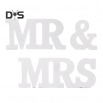 Valge h&auml;rra ja proua m&auml;rgid pulmakirjade kaunistus Eraldiseisev romantiline lauaehistus pruutpaariks aastap&auml;evadeks kihlusteks 1 Set