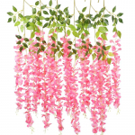 12 tk pruutlilled pulmadekoratsioon kunstsiidist Wisteria lilleviinapuud rippuvad rotangist vanik aiakodu jaoks elevandiluuvalge