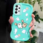 V&auml;rvitud mustriga Big Wave Edge pehmest silikoonmaterjalist Macaron telefoni&uuml;mbris, p&otilde;rutuskindel kaitsev kummist korpus Samsung Xiaomi Poco Redmi jaoks Samsung A04E roosa