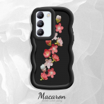 V&auml;rvitud muster Big Wave Edge pehme silikoon materjal Macaron telefoni &uuml;mbris p&otilde;rutuskindel kaitsev kummist korpus OnePlus Vivo Motorola Moto jaoks Motorola Moto G35 must