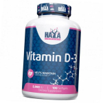 Vitamiin D3, vitamiin D-3 5000, Haya 100 geelikapslid (36405062) 100softgels