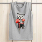 Meeste varrukateta vest, lahtine T-s&auml;rk, hingav, rasvavastane aluss&auml;rk, laia &otilde;laga p&otilde;hi, nooruslik, lahtine vest, trend XXXL punane