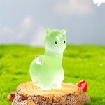 Mikromaastiku vaigukaunistus Multifilm Armas helendav v&auml;rvi Alpaka Dekoratsioon Lauaarvuti autode kodukaunistustarvikud luminous alpaca 5pcs roheline