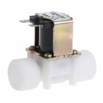 3/4 DC 12V PP elektriline solenoid klapi veejuhtimisdiverteri jaoks valge