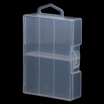 L&auml;bipaistev aku hoiukast 18650 patareide jaoks plastikust karp koos riistvaratarvikute ja l&auml;bipaistva kaanega jaoturiga,