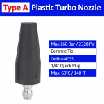 P&ouml;&ouml;rlev Dirt Blaster Turbo otsik 1/4 kiirkinnitusega pistik&uuml;hendusega nr 035 k&otilde;rgsurvepesurite autopesumasina jaoks