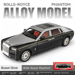 1/18 Rolls-Royce Phantom mudelauto, tsingisulamist tagasit&otilde;mmatav m&auml;nguasi diecast auto heli ja valgusega, realistlik modelleerimine mudelm&auml;nguasi111 h&otilde;be