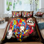 IMELINE DIGITAALNE TSIRKUS Multikas Voodipesukomplekt Kahekohaline &Uuml;hekohaline Kuninglik Tekikott Tekk Padjap&uuml;&uuml;r Poisid T&uuml;drukud T&auml;iskasvanud Magamistuba 140x210cm 2pcs
