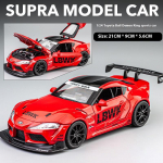 1/22 Skaala Toyota Supra Sulamist V&otilde;idus&otilde;iduauto Mudel Die-cast Heli ja Valgus Tagasit&otilde;mbamine Heliefekt Dekoratsioon Kollektsioon Kaunistused Poiste Kingitus punane
