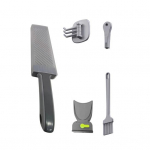 Lihal&otilde;ikur Reguleeritava paksusega lihal&otilde;ikur koos teritajaga k&ouml;&ouml;giviljal&otilde;ikuriga koduk&ouml;&ouml;gi roostevabast terasest mitmek&uuml;lgne viilutamist&ouml;&ouml;riist hall