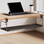 Lauaalune hoiuriiul klamberkinnitusega nipsasjade hoidja reguleeritav lihtne paigaldada kaablikorraldaja