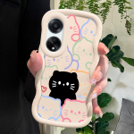 V&auml;rvitud muster Big Wave Edge pehme silikoon materjal Macaron telefoni &uuml;mbris p&otilde;rutuskindel kaitsev kummist &uuml;mbris OPPO Reno Realme jaoks Realme C20A roosa