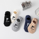 5 paari moekaid naiste ja naiste t&auml;hega P n&auml;htamatuid paatsokke Ins paarissokke Silikoonist libisemiskindlad, mitte maha libisevad kannaosaga Puuvillased madala l&otilde;ikega sokid EUR36-42