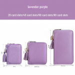 Naiste ehtsast nahast kaardihoidja: Vargusvastane, t&otilde;mblukuga demagnetiseerimisvastane, mitu pesa ja suur mahutavus. 20 Slots must