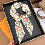 Retro siidist sall: Mitmek&uuml;lgne juuste-, peapael- ja kotiaksessuaar naistele 98x6 cm