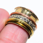 Meditation Spinner Handmade 925 Sterling Silver Jewelry Ring Size 5 k2h27