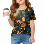 Lapsed voldivad T-s&auml;rgi T&uuml;drukule Suvine Moodne &uuml;markraega tr&uuml;kitud lilledega l&uuml;hikeste varrukatega jakk 150 must