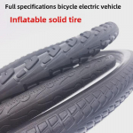 Tugevate mittepuhutavate rehvidega elektriline maastikuratas (14/16/20/24/26 tolli) 24x1 3/8 Solid Tire