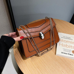 Uus vastupidav crossbody kott paksu ketiga, kahe sahtli ja klapiga, trendikas &otilde;lakott naistele