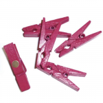 8 PINCES A LINGE BOIS MAGNET FUCHSIA 35