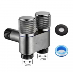 G1/2 1 Sisse 2 V&auml;lja Nurkventiil Seinakinnitus Tualett Bidee Kolmnurkventiil Sulgventiil Topeltjuhtimisega Bidee Tualett Pihusti Du&scaron;ipea Tarvikud Tsinkisulam