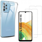 Coque pour Samsung Galaxy A33 5G et 2 Verres Tremp&eacute; Film Protection Ecran Phonillico&reg;