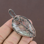 Tree Of Life White Topaz Copper Wire Wrap Jewelry Pendant 2.40 z3l24