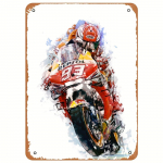 Retro mootorratta metallist logo Retro seinakaunistus &ndash; kodu, magamistuba, baar, kohvik, talukaunistus 20x30cm