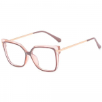 Stiilsed prillid miinus l&uuml;hin&auml;gelikkus Prillid Naised Leopard &Uuml;lem&otilde;&otilde;dulised Ruudukujulised Prilliraamid Metall Arvuti Sinise Valguse Vastased Prillid 0~-6. myopia-600