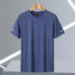 Suvine meeste T-s&auml;rk, suur suurus, kiiresti kuivav, &uuml;mara kaelusega, pluss-suuruses l&uuml;hikeste varrukatega, &uuml;lisuur T-s&auml;rk L must