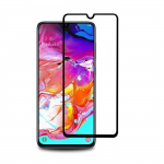 Verre pour smartphone - Phonillico&reg; - Samsung Galaxy A70 - Verre tremp&eacute; - Bord noir - R&eacute;sistant aux rayures