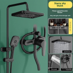 Vaskvask Vaskisegisti Majapidamise Digitaalse N&auml;idikuga P&uuml;sitemperatuuri Du&scaron;is&uuml;steem Vannitoa V&otilde;imendusd&uuml;&uuml;siga Du&scaron;ipihustuskomplekt Basic set(Black)