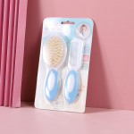 2Pcs/set baby comb brush care set, baby shampoo soft hair comb to remove fetal ringworm, cleaning brush