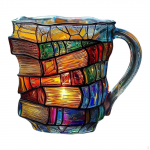 3D-maalitud raamatukruus kohvitass raamatukoguhoidjale &otilde;petajale Style B