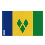 Drapeau - Saint-Vincent-et-les-Grenadines - 60 x 90 cm - Pol&uuml;ester - Recto/verso - 2 illets en fer