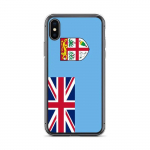Coque pour iPhone - PIXELFORMA - iPhone XS - Drapeau des Fidji - Disain fin - Acc&egrave;s Facile