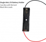 AA patareihoidik 5,6x1,6 cm | &Uuml;hildub AA patareidega | RC droonidele, autodele ja helikopteritele | Must, plastik must